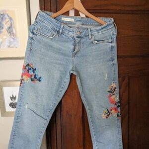 Floral Embroidered jeans